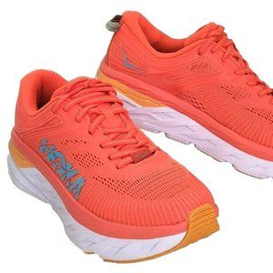 HOKA ONE Bondi 7 Women’s Running Shoe Camellia/Coastal Orange CUSHIONED NIB!